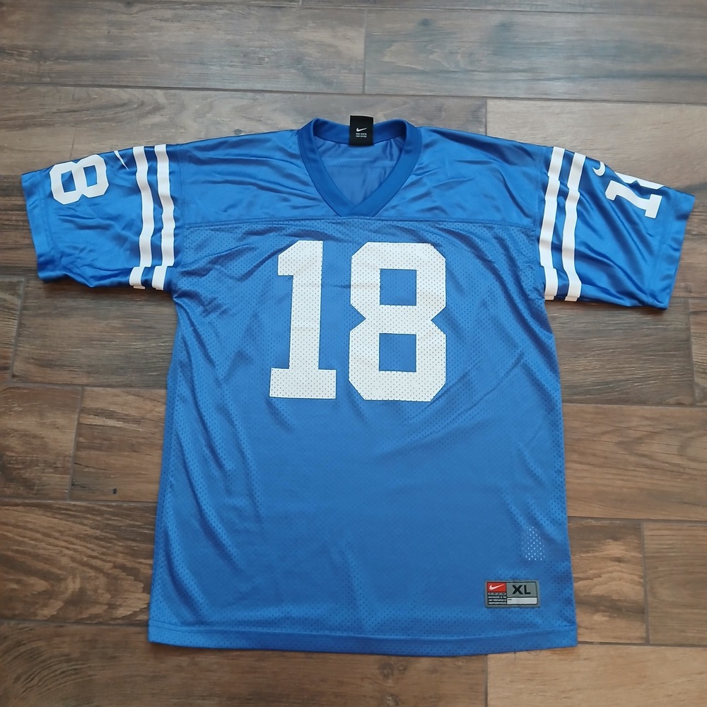 Indianapolis Colts Jersey Kids Extra Large Blue Nike Team Peyton Manning Mesh